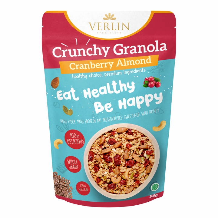 VERLIN Crunchy Granola Cranberry Almond 200g