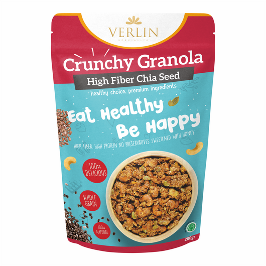 VERLIN Crunchy Granola High Fiber Chia Seed 200g