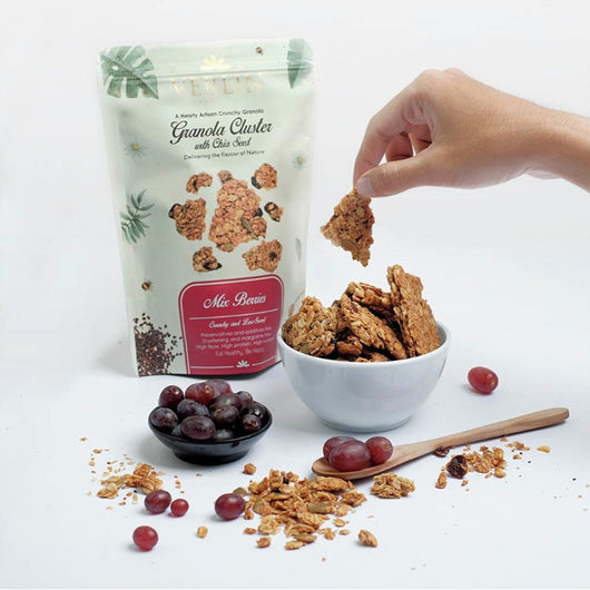 VERLIN Granola Cluster with Chia Seed Mix Berries 150g