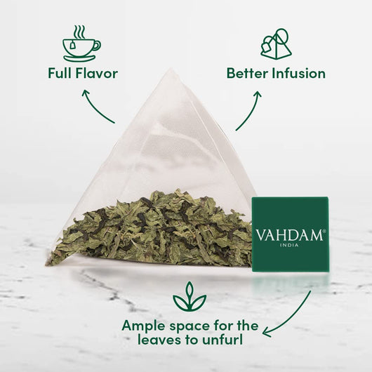 Vahdam India Mint Melody Organic Green Tea with Pure Mint Leaves 15 Bags