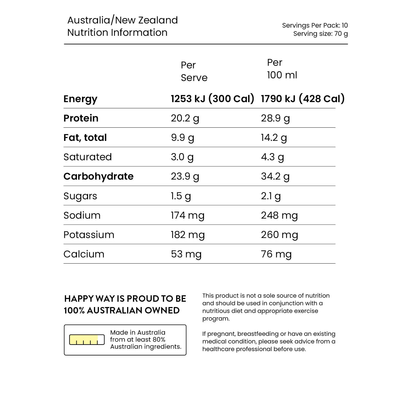 هابي واي شوفان سريع التحضير مع واي بروتين بالفانيليا 700غم