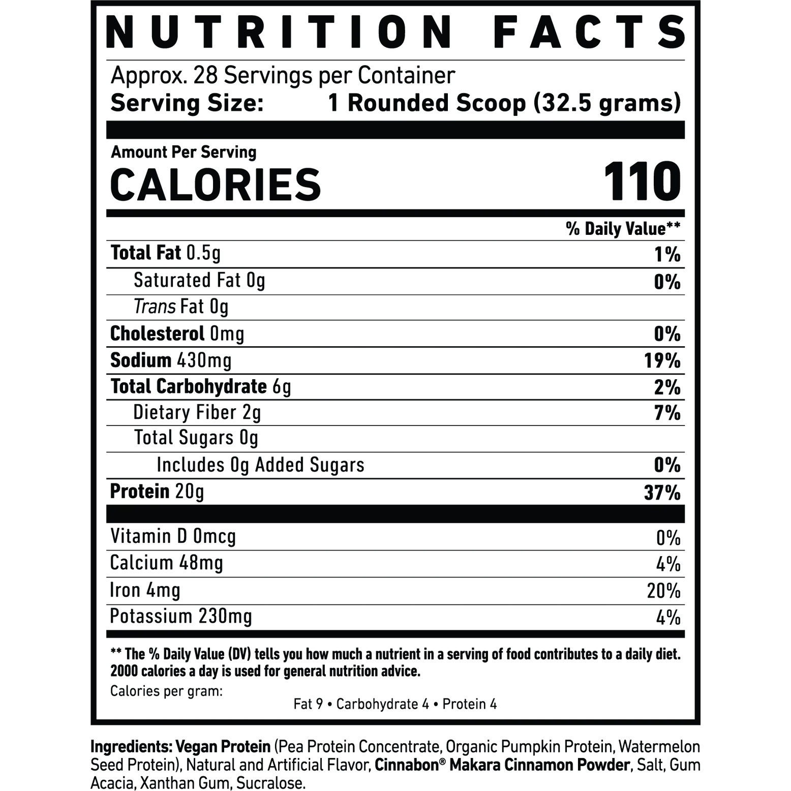 مسحوق بروتين نباتي من جوست، سينابون، 910 غرام