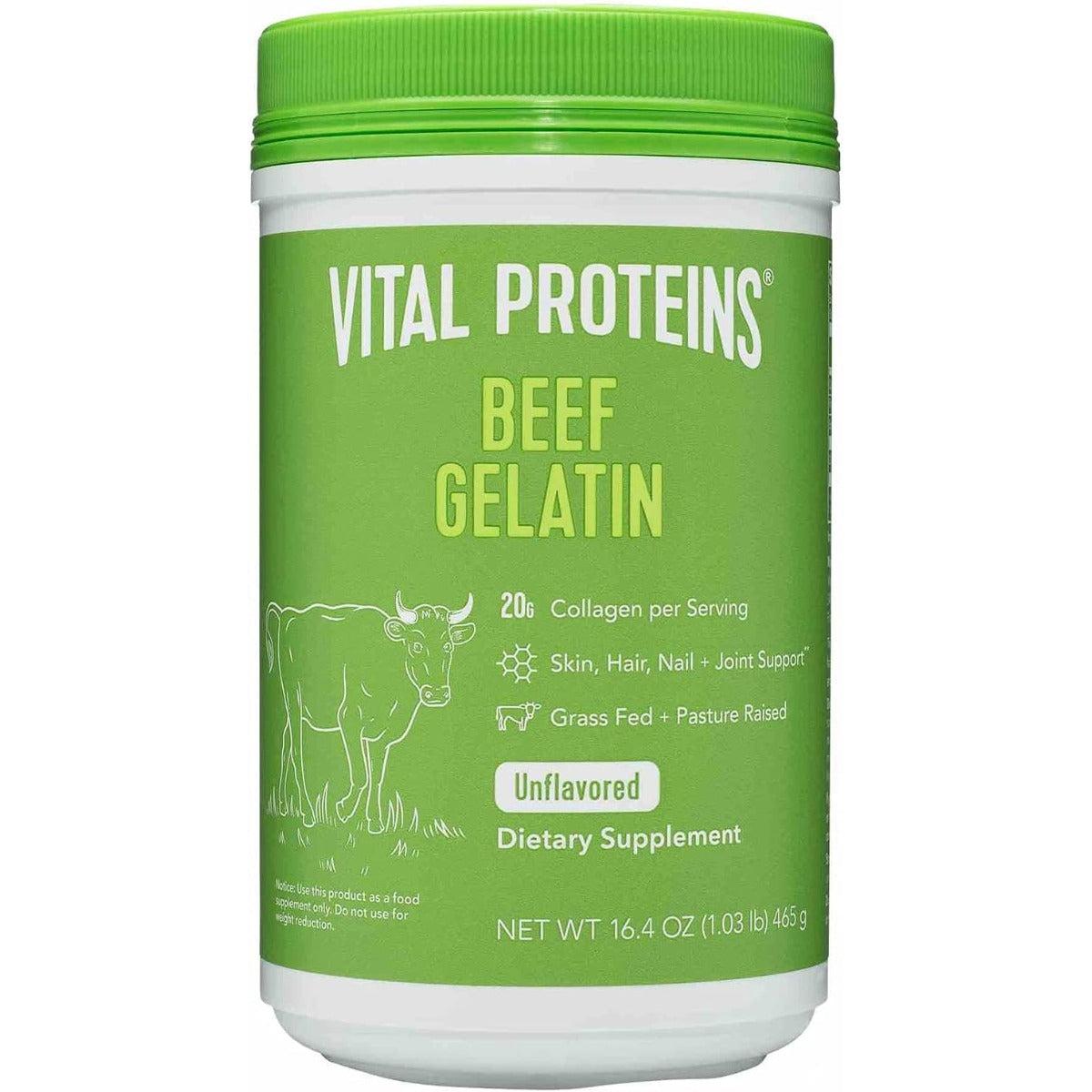 Vital Proteins Beef Gelatin 100% Pure Collagen Protein Unflavored 465g
