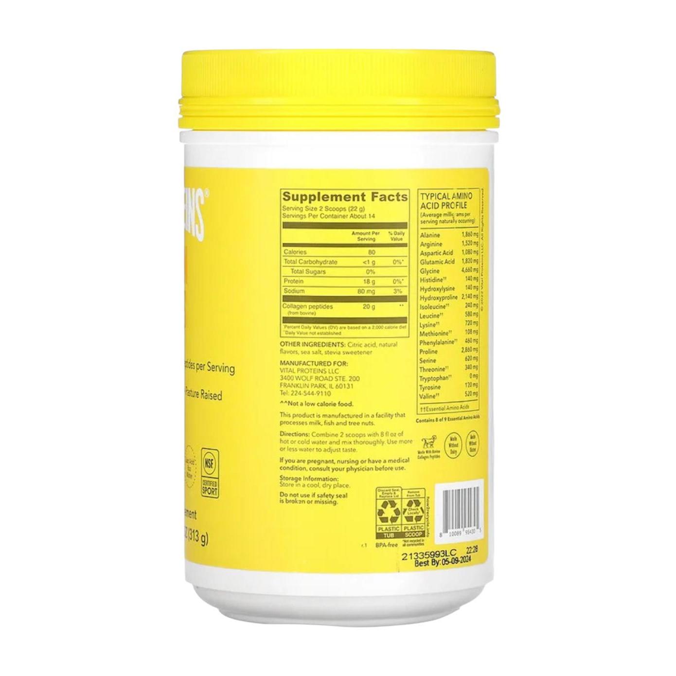 Vital Proteins, Collagen Peptides, Lemon 313g