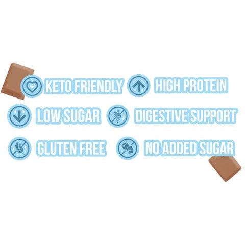 Vitawerx Protein Milk Chocolate Quinoa Puff Bar Keto Friendly Low carb Gluten Free with Digestive Enzymes 35g