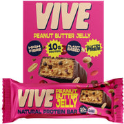 Vive Peanut Butter Jelly Protein Bar – Dark Chocolate Coated, Vegan, High Fibre Snacks