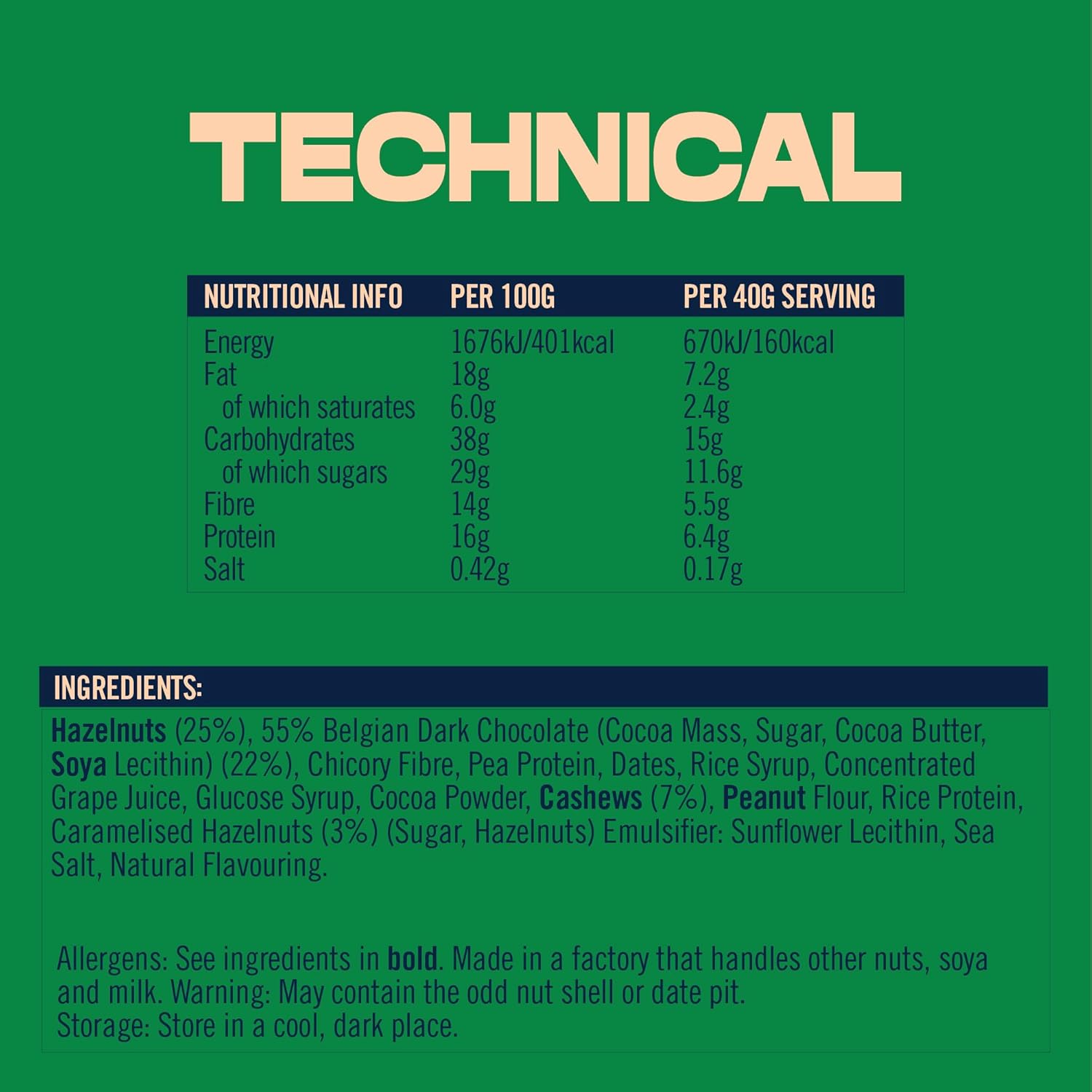 Vive Superchoc Low Sugar High Fibre Caramelised Hazelnut Chocolate Protein Bar - Vegan Healthy Snack 40g
