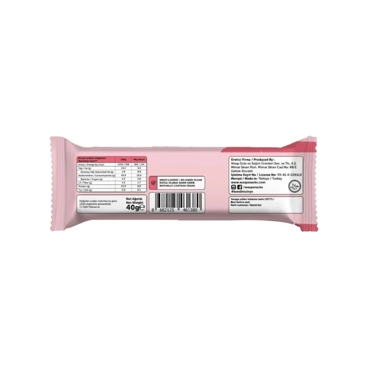 WASPCO 20% Protein Bar Strawberry Flavor 40g