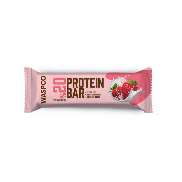 WASPCO 20% Protein Bar Strawberry Flavor 40g