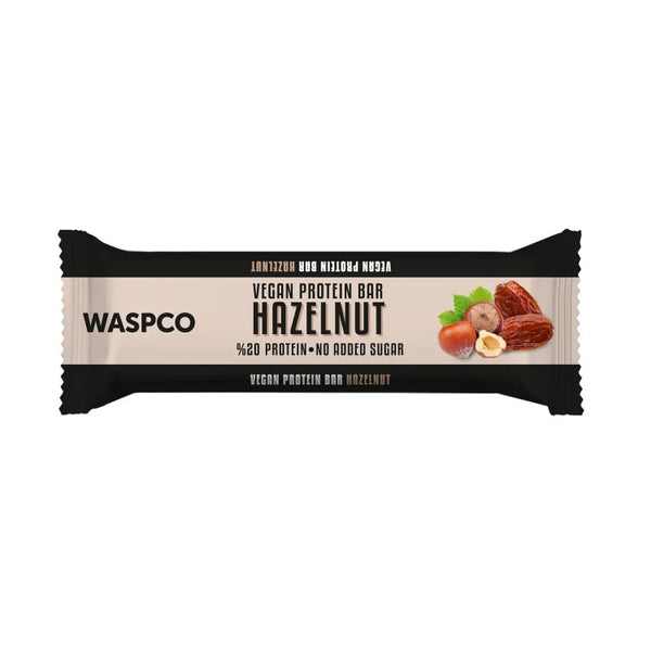 WASPCO Vegan Protein Bar Hazelnut No Added Sugar 40g