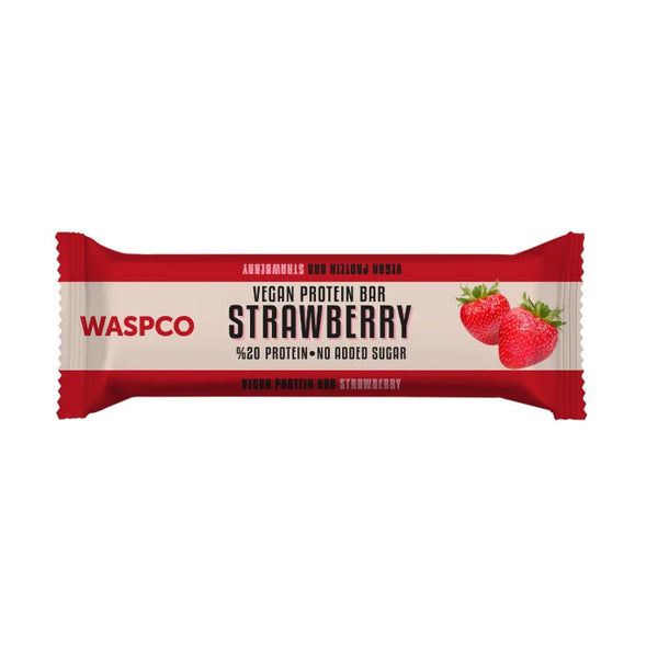 WASPCO Vegan Protein Bar Strawberry No Added Sugar 40g