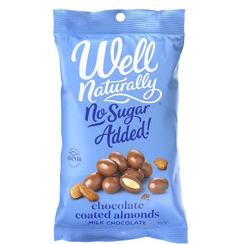 Well Naturally KETO No Added Sugar Gluten Free Milk Chocolate Coated Almonds 80g