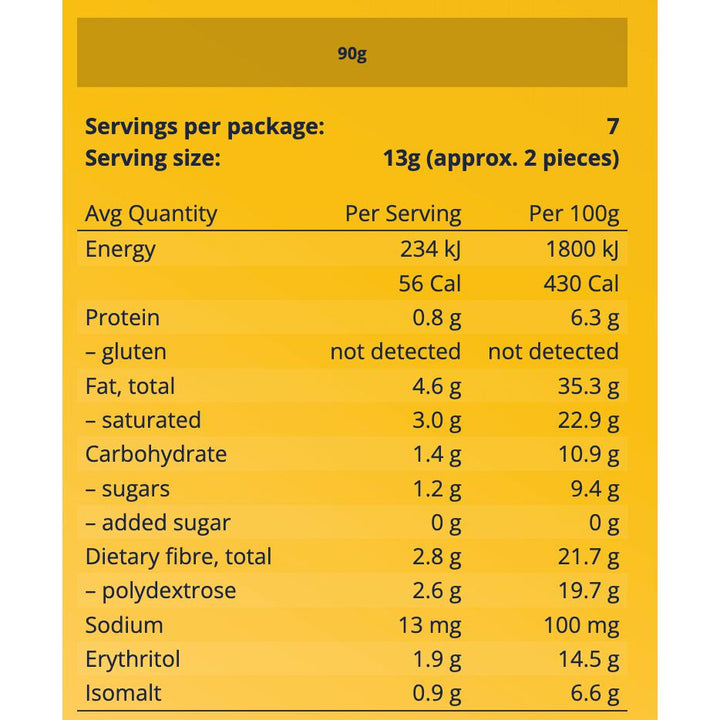 Well Naturally KETO No Added Sugar Gluten Free Milk Chocolate Honeycomb 90g