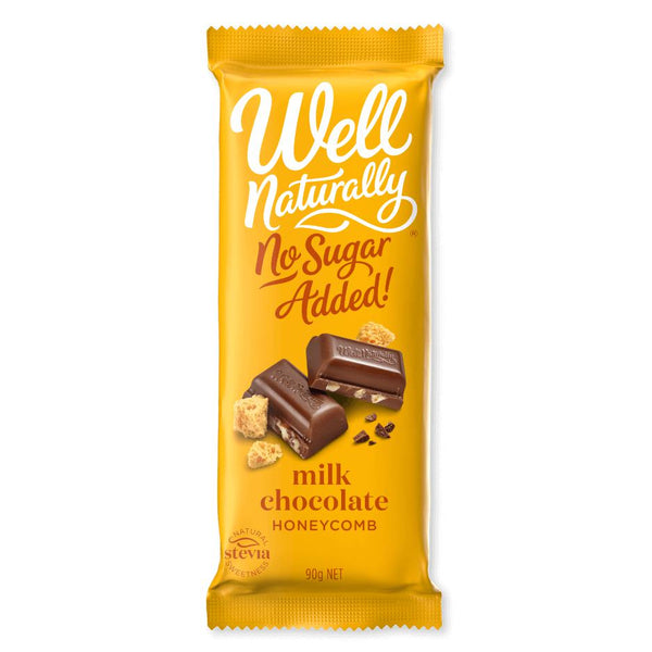 Well Naturally KETO No Added Sugar Gluten Free Milk Chocolate Honeycomb 90g