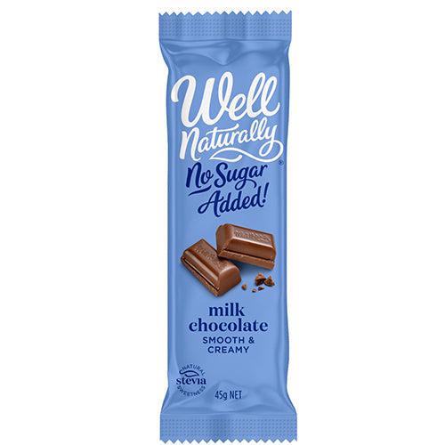 Well Naturally KETO No Added Sugar Gluten Free Milk Chocolate Smooth & Creamy 45g