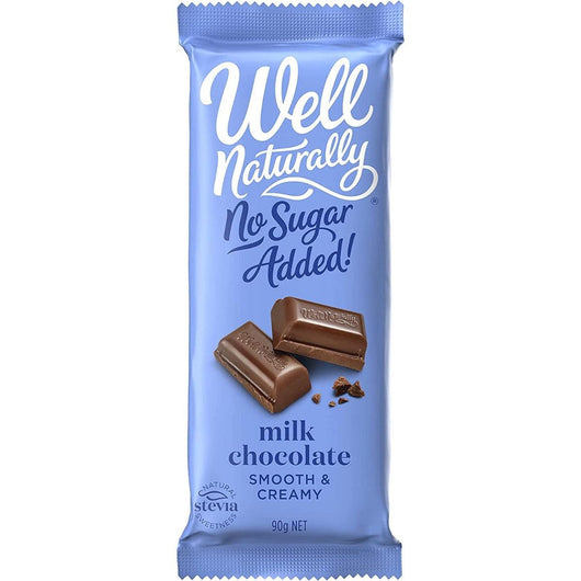 Well Naturally KETO No Added Sugar Gluten Free Milk Chocolate Smooth & Creamy 90g