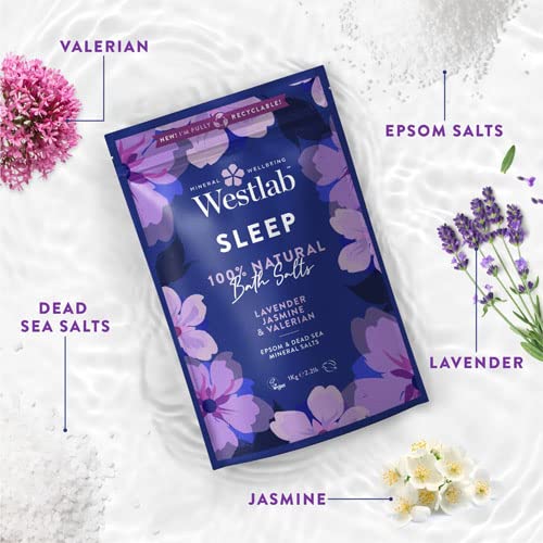 Westlab Sleep Epsom Bath Salts with Lavender 1kg