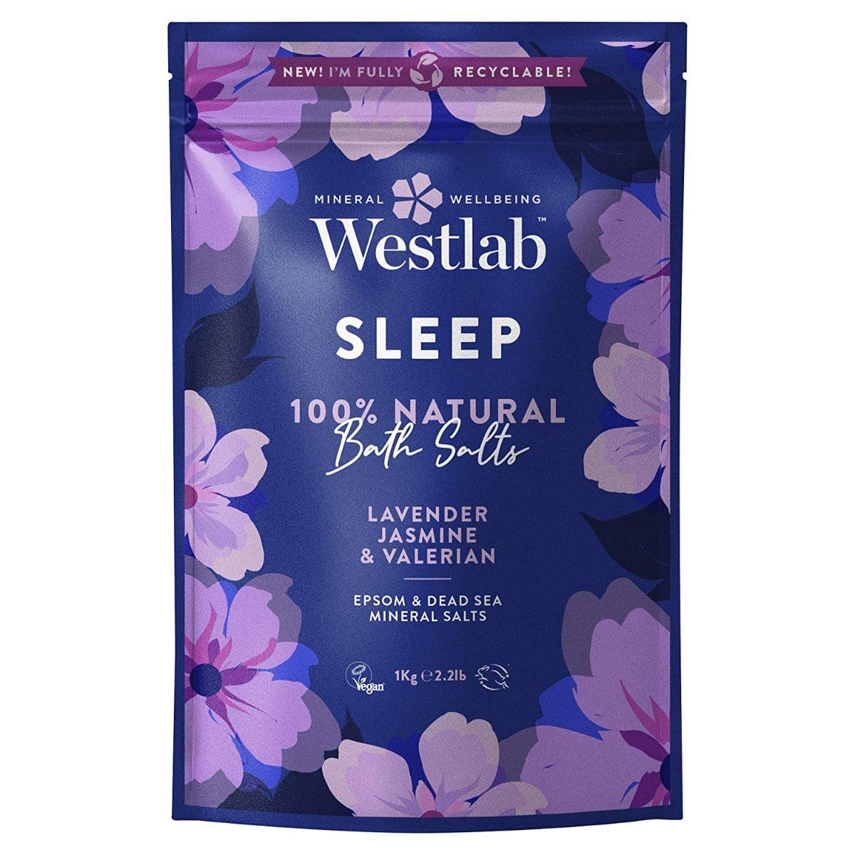 Westlab Sleep Epsom Bath Salts with Lavender 1kg