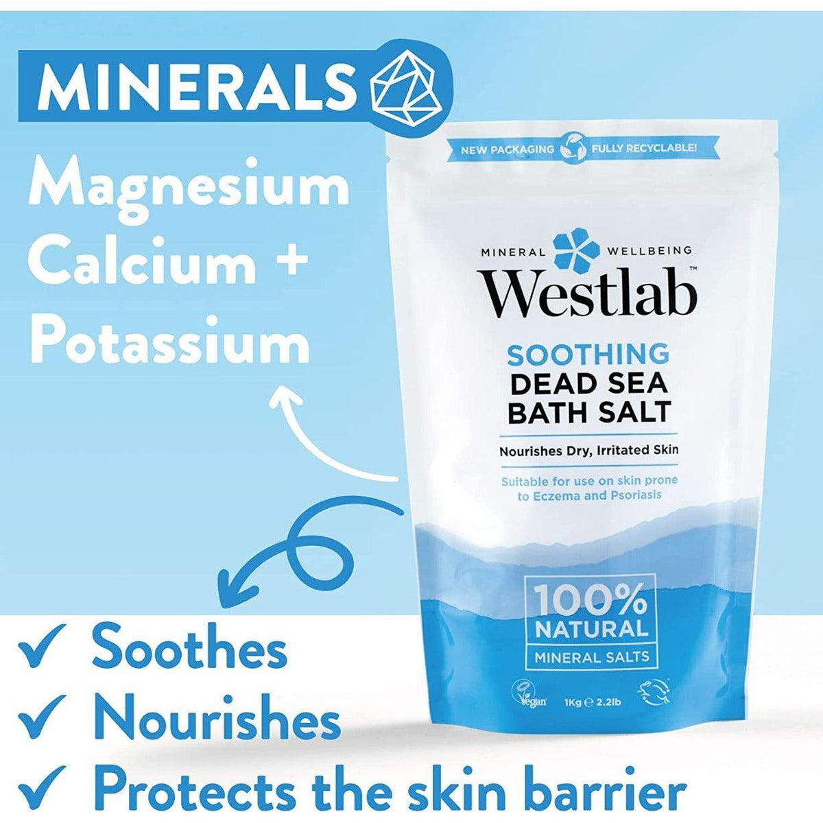 Westlab Soothing Dead Sea Bath Salt 1kg