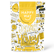 هابي واي مسحوق بروتين مصل اللبن العضوي الطبيعي بالكامل - عسل مانوكا (إصدار محدود) 500 جرام