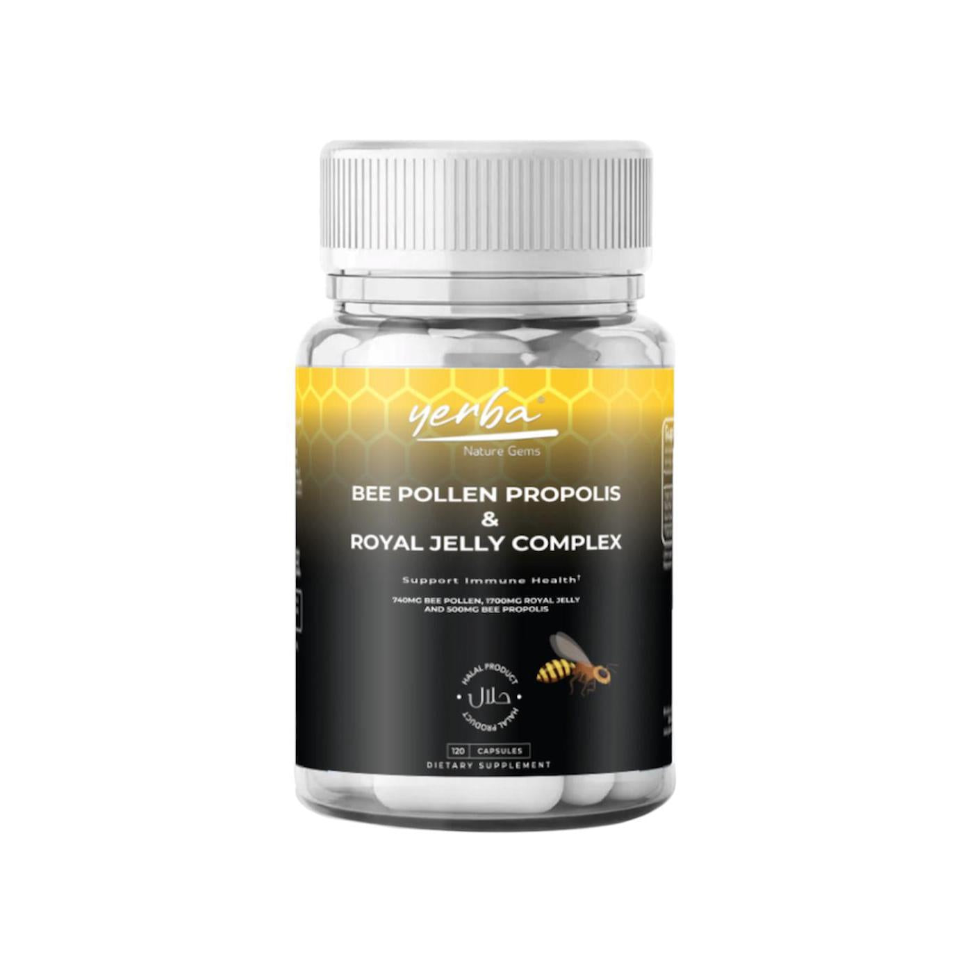 Yerba Bee Pollen & Royal Jelly Complex 120 Capsules Halal Product