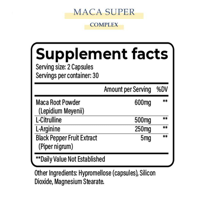 Yerba Maca Super Complex Halal Product 60 Capsules