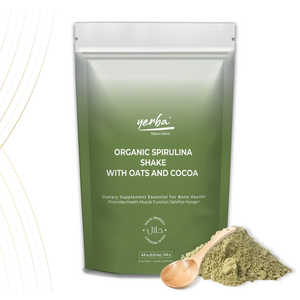 Yerba Organic Spirulina Shake with Oats And Cocoa Halal Product 300g