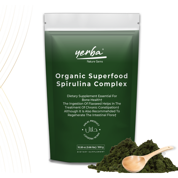 Yerba Organic Superfood Spirulina Complex Halal Product 300g