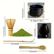 Yoocha Japanese Matcha Set 5 Pieces Black