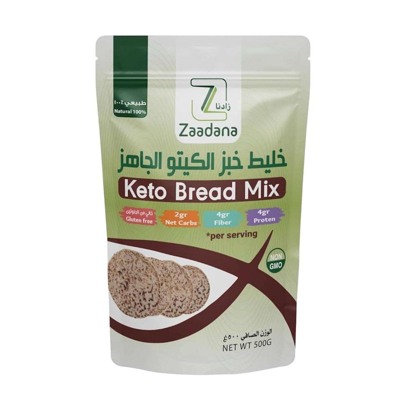 Zaadana Ready-to-Use Keto Bread Mix – 500g | Gluten-Free, Low-Carb, & Nutrient-Rich