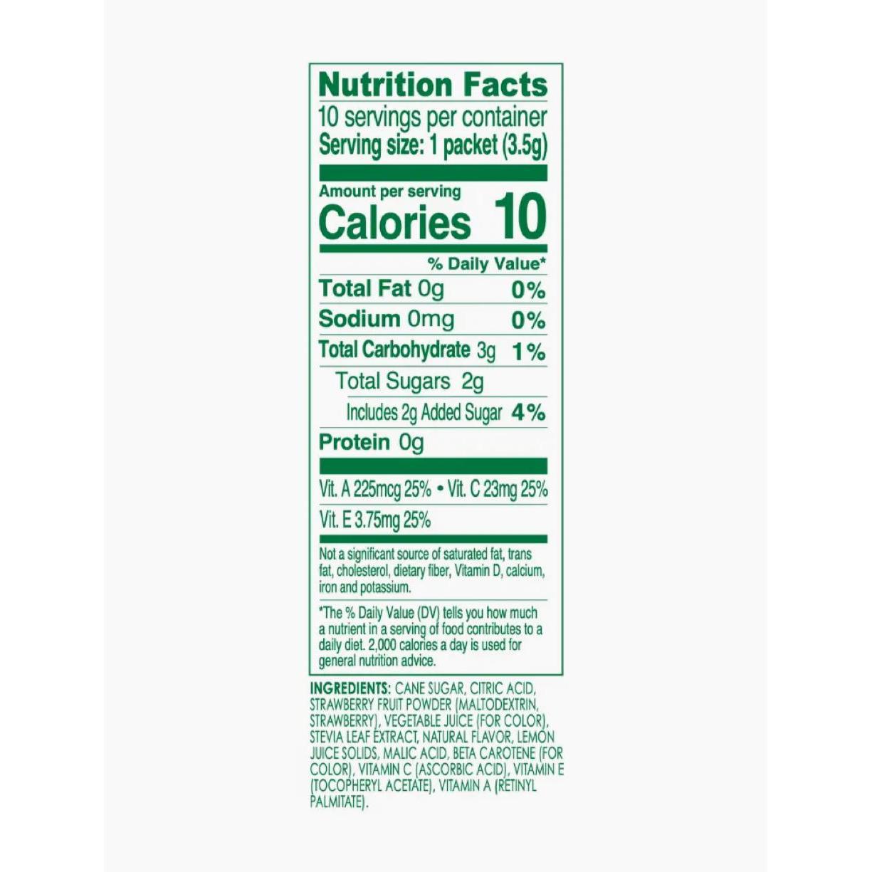 True Lemon, Kids Drink Mix, Strawberry Banana, 10 Packets 3.5g Each