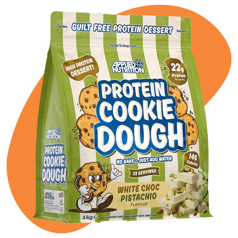 Applied nutrition protein cookie dough white choc pistachio 1KG