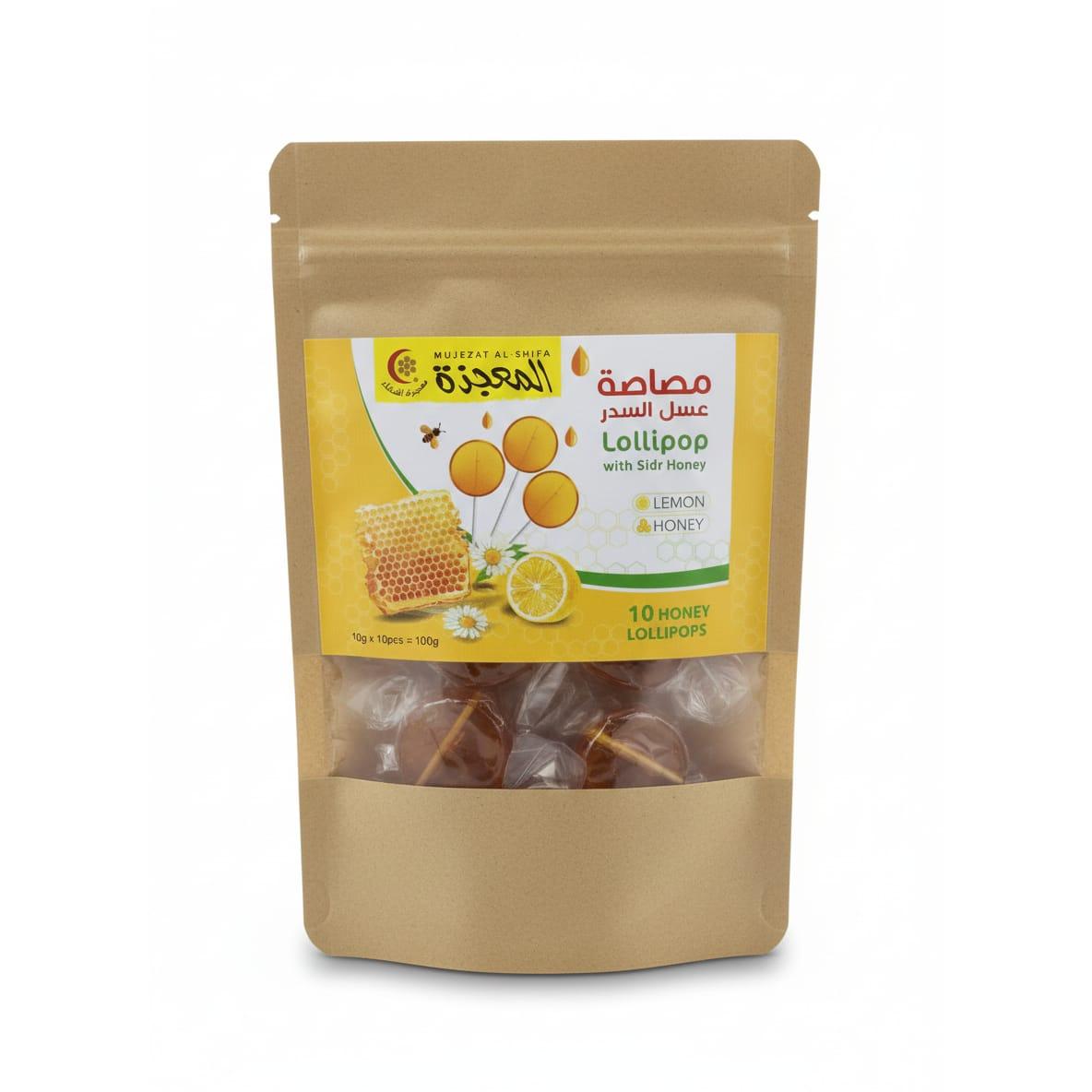 Mujezat Al-Shifa Sidr Honey & Lemon Lollipops - 10 Pieces (100g)