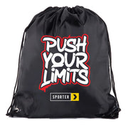 Sporter Drawstring Bag Push Your Limits - Black One Size
