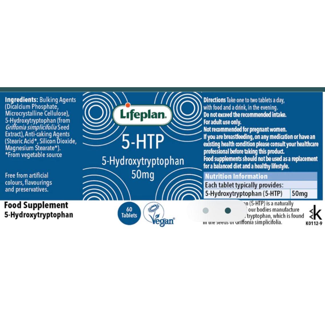 Lifeplan 5-HTP 50mg 60 Tablets
