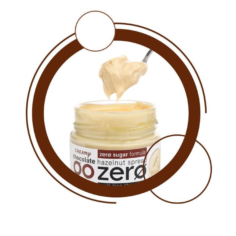 Go Zero Hazelnut Spread White Creamy Chocolate Keto Friendly Diabetic Friendly Gluten-Free Vegan & Halal 25g