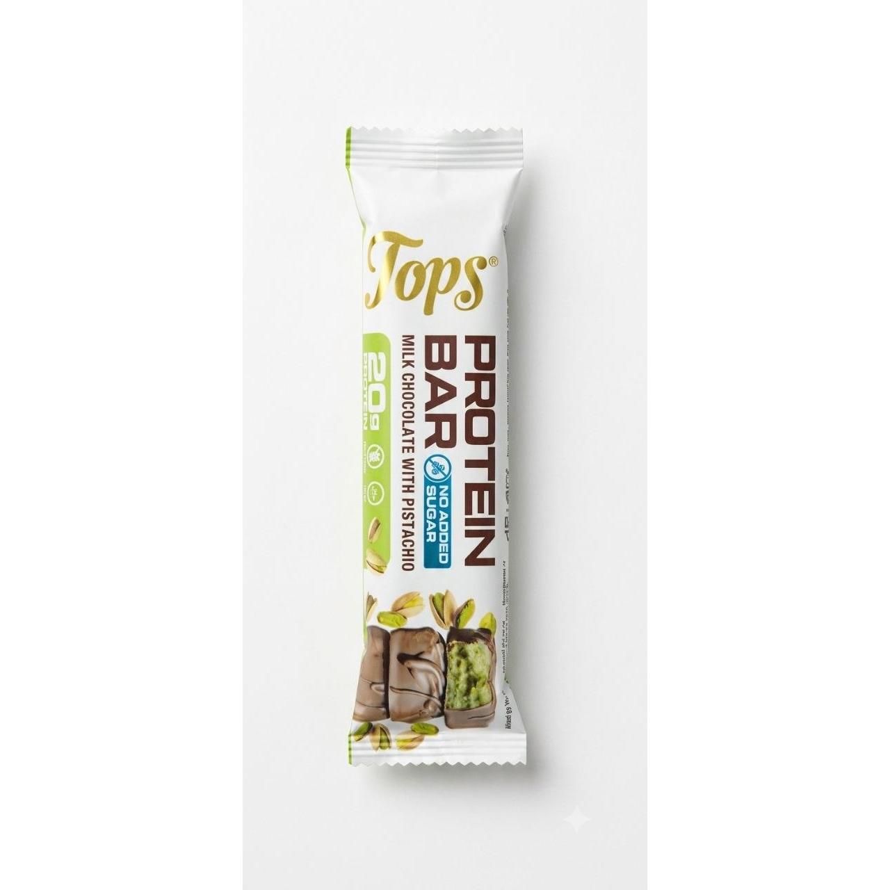 Tops Protein Bar Milk Chocolate with Pistachio - 60g