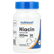 Nutricost Niacin 500 mg Vitamin B3 30 Capsules