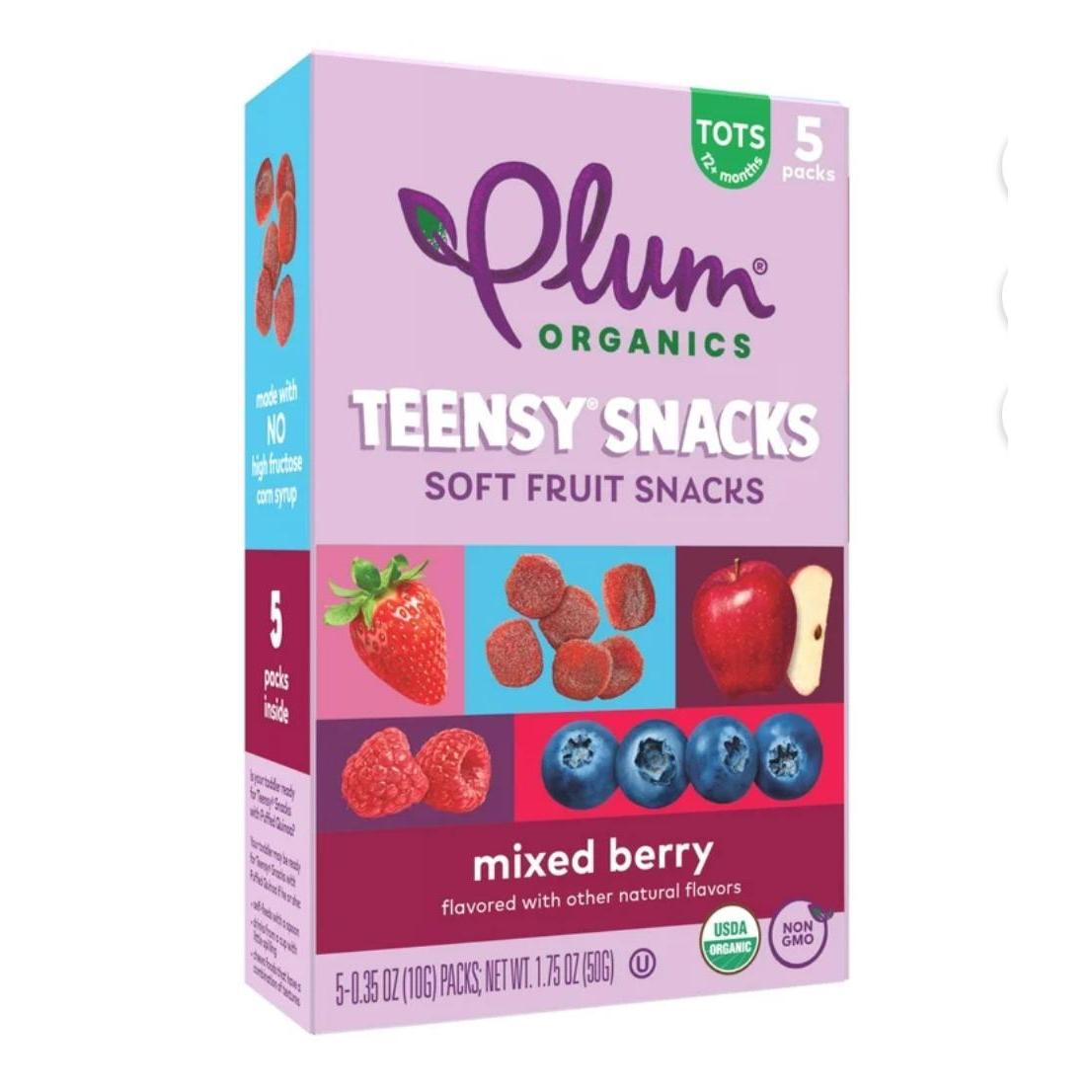 وجبات خفيفة من الفواكه بنكهة التوت المختلط من بلام أورجانيكس، 5 عبوات، 10 غرام