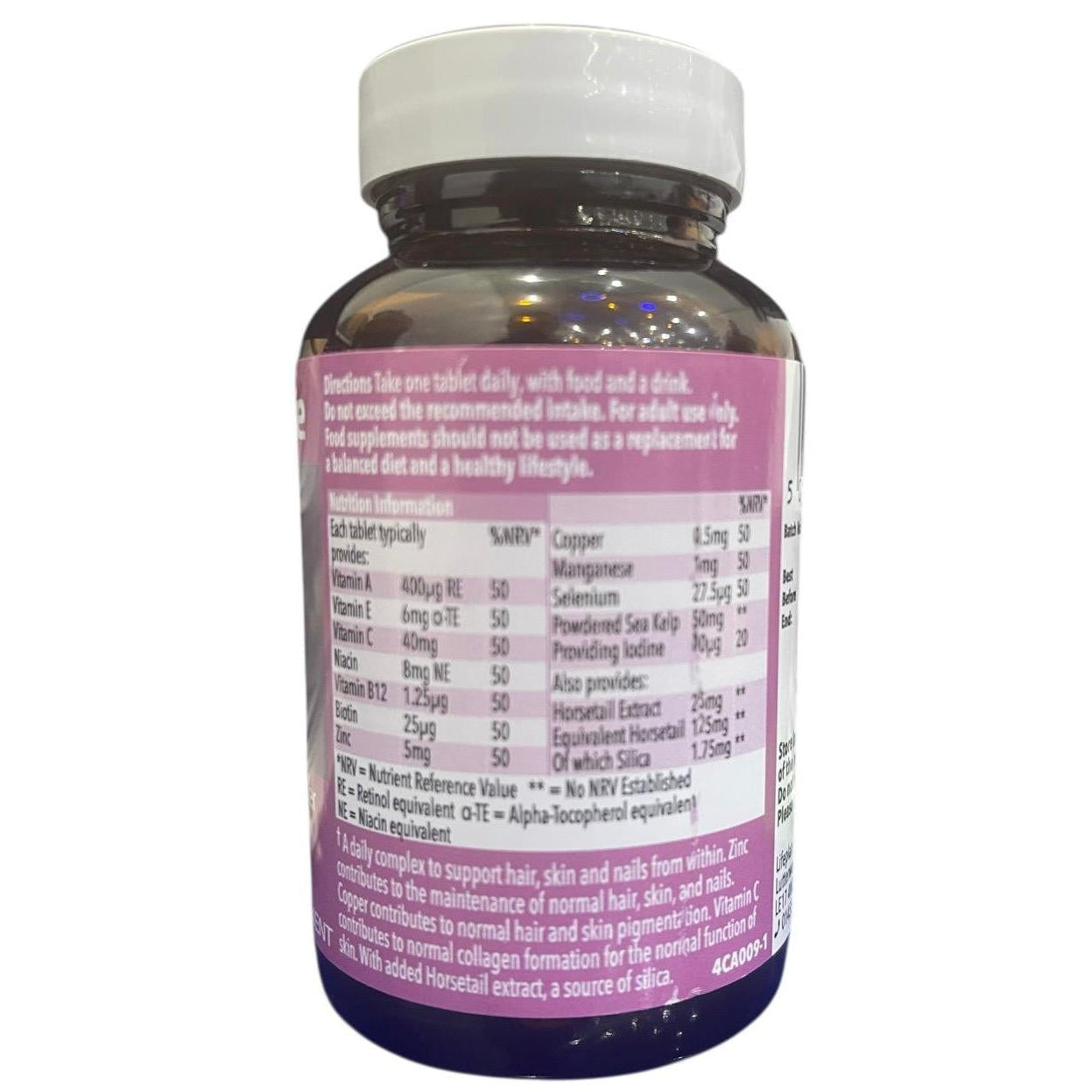 HealthiLife For Beauty With Vitamin C, Copper & Zinc for Hair, Skin and Nails 30 Tablets