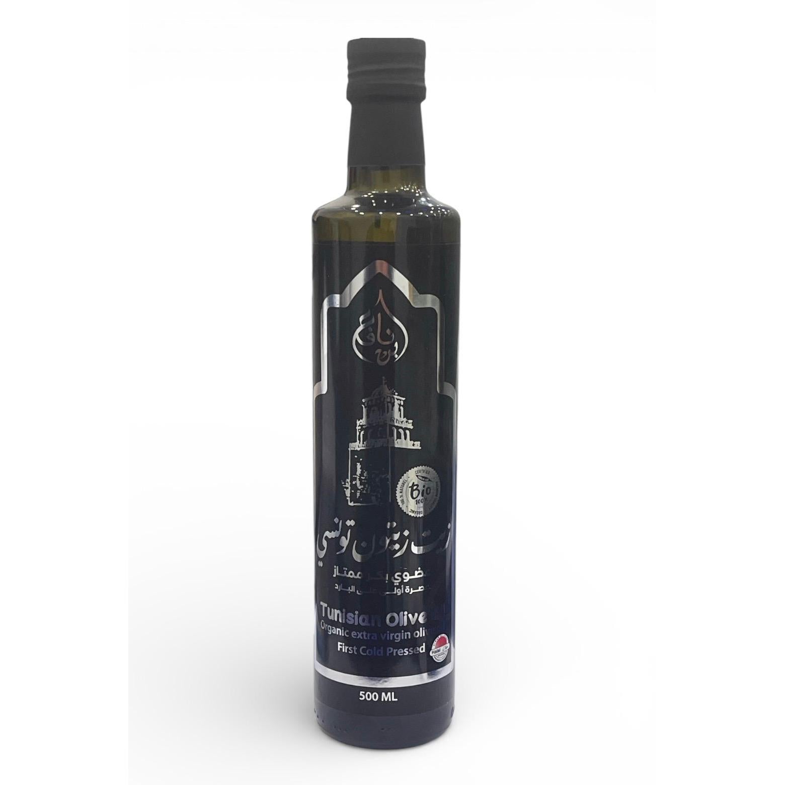 بن نافع زيت زيتون تونسي عضوي بكر ممتاز فضي 500 مل