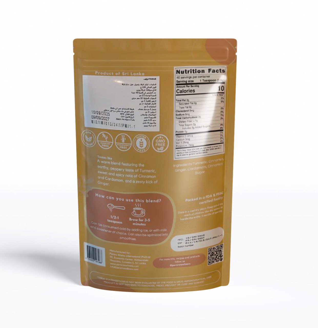 BALANCE Superfood Blend, Frengreek, Cinnamon, Ginger, Turmeric and Lemongrass to support Digestive Health Caffeine Free Vegan 100g