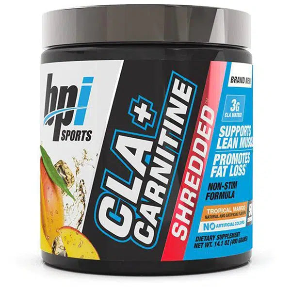 bpi Sports CLA + CARNITINE SHREDDED Tropical Mango 400g