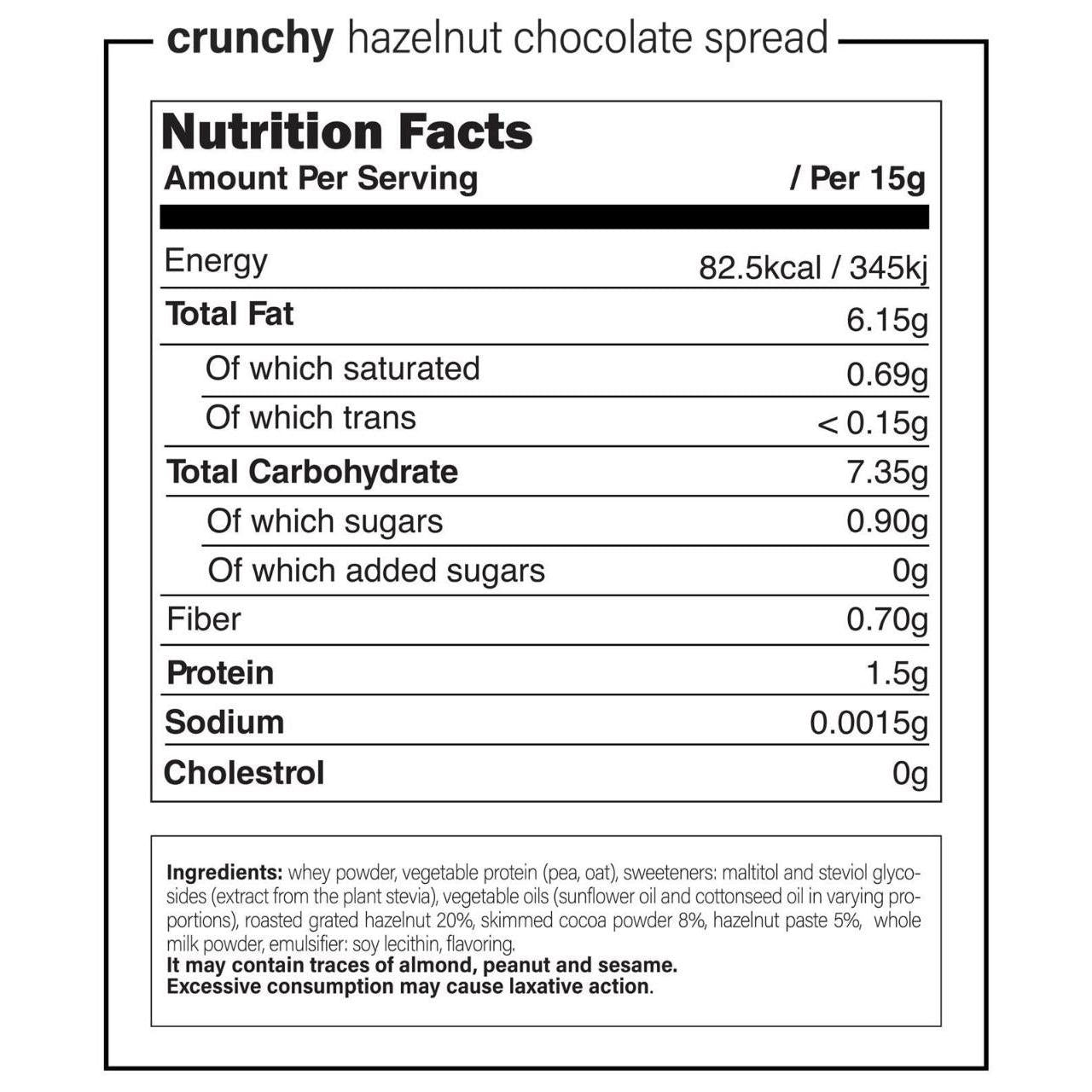 Go Zero Chocolate Spread Crunchy Hazelnut Keto Friendly Diabetic Friendly Gluten-Free Vegan & Halal 227g