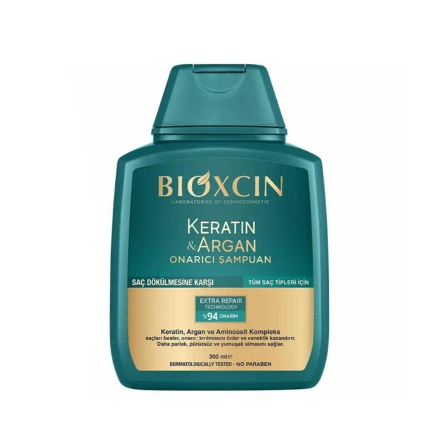 شامبو بيوكسين كيراتين وأرغان لإصلاح الشعر 300 مل