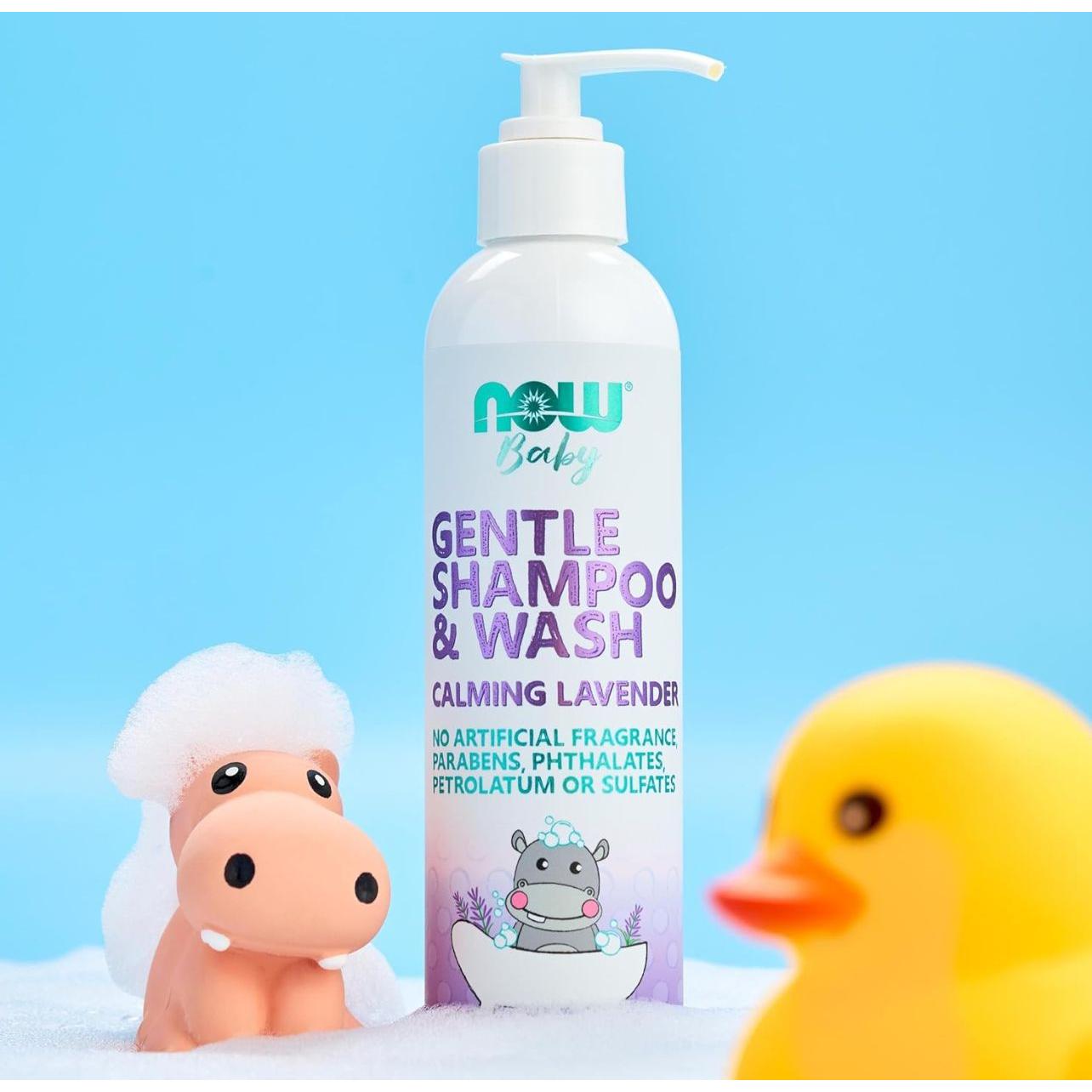 شامبو وغسول لطيف للأطفال من ناو، برائحة اللافندر المهدئ، 237 مل