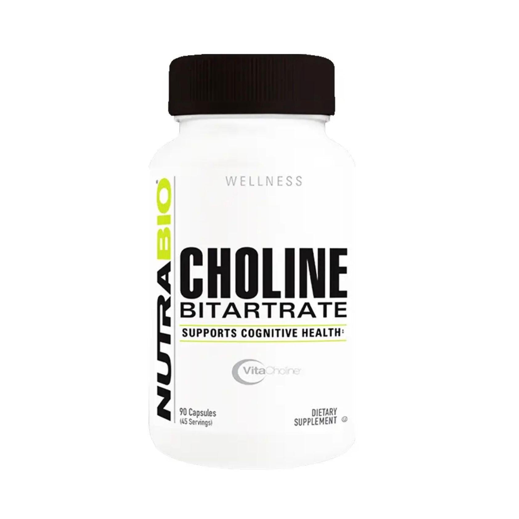 NutraBio Choline Bitartrate 550mg 90 Cap