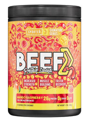 Sporter Beef Protein Isolate Raspberry Mango, Hydrolyzed Beef Protein Powder with Complete Amino Acid Profile & High Protein Content 540g