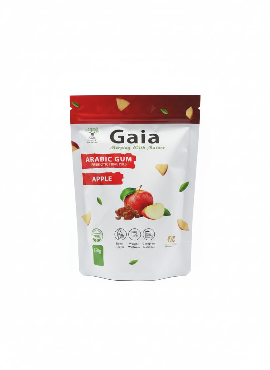 Gaia Arabic Gum Prebiotic Fibre Plus - Apple Flavor, 150g