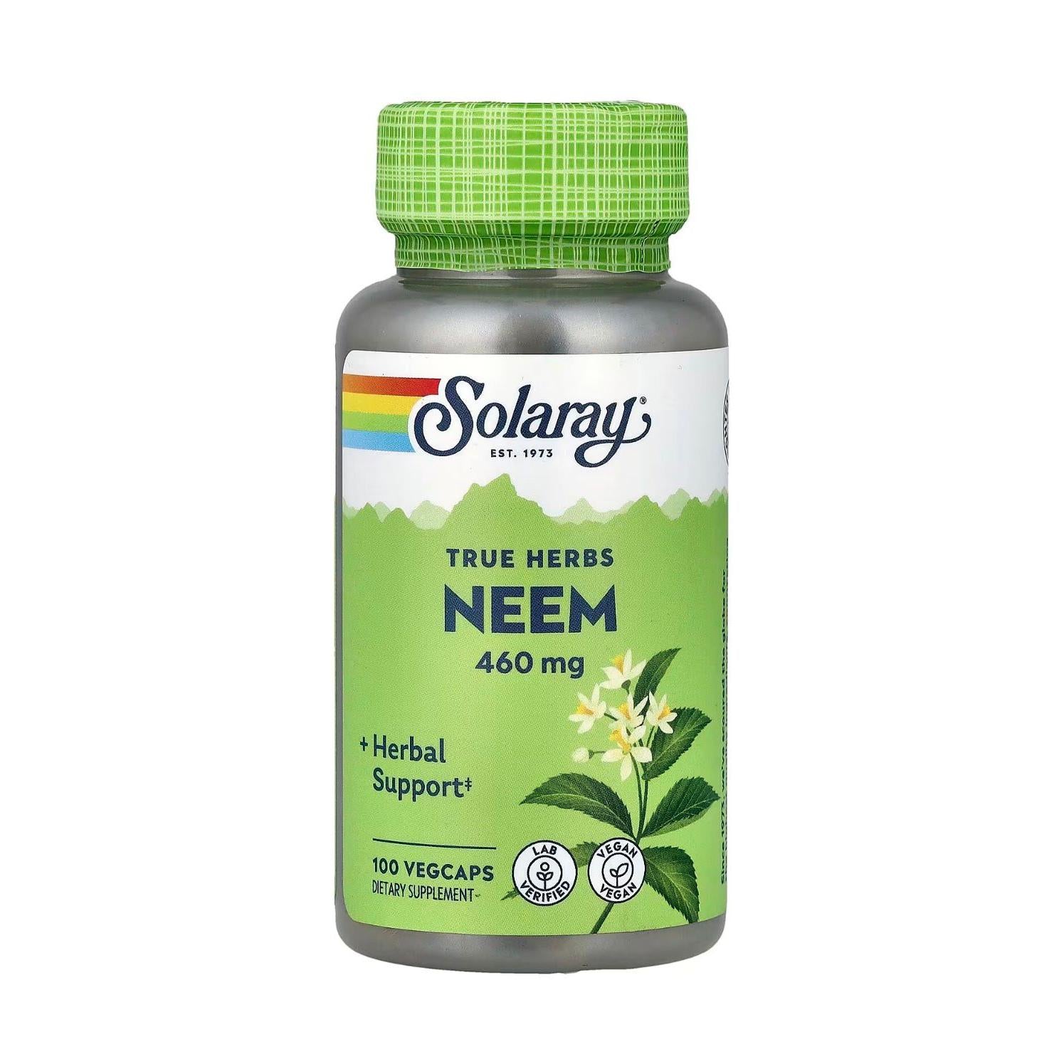 Solaray Neem Leaf, 460mg 100 VegCaps